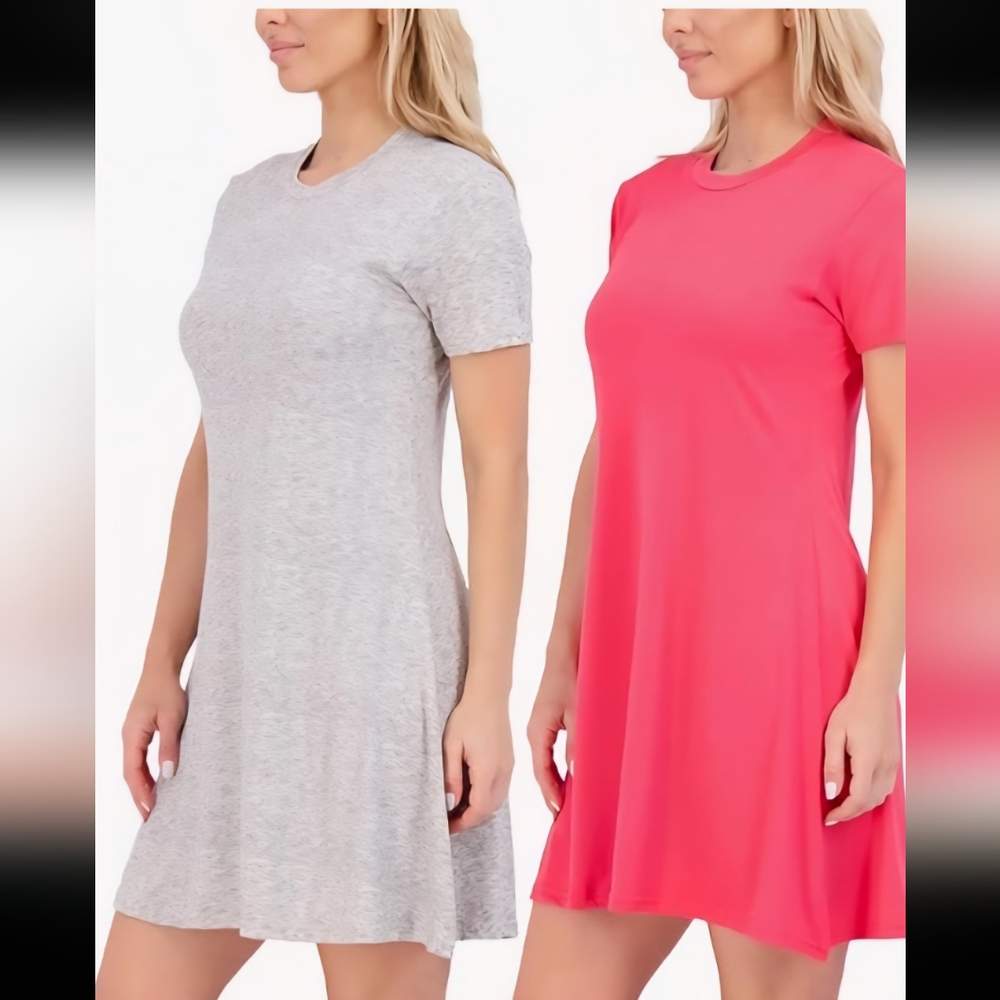 Casual Gray and Pink Mini Dress Set (bundle 2) NWOT